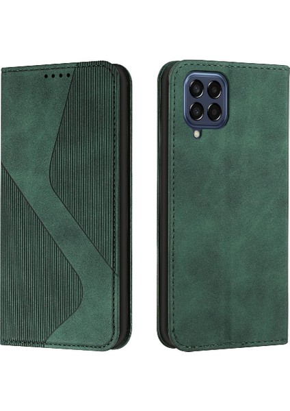 Samsung Galaxy M33 5g Cüzdan Kickstand Için Kılıf Folio Flip Kart Yuvaları Pu (Yurt Dışından)