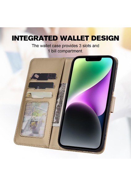 Iphone 14 Için Kılıf Artı Kapak Kapak Kılıf Darbeye Basit Cüzdan (Yurt Dışından)