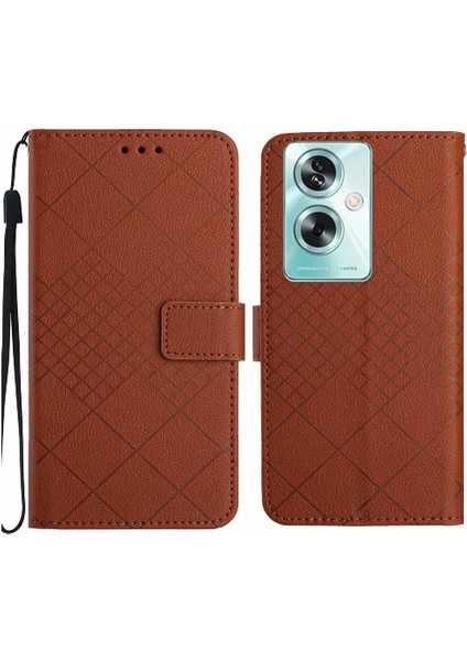 Oppo RENO11 F Elmas Kabartmalı Manyetik Kapak Kart Yuvası Için Flip Case (Yurt Dışından)