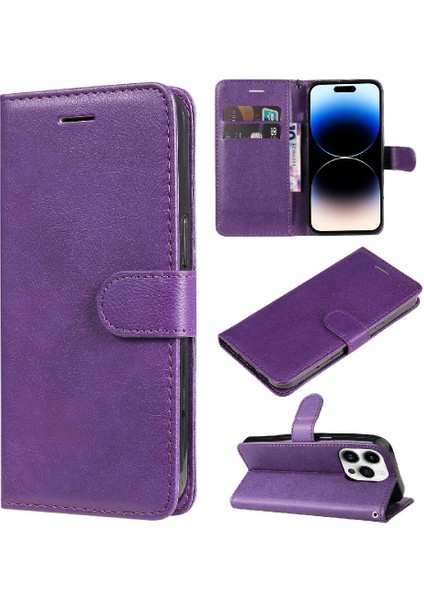 Iphone 15 Pro Için Flip Case Yüksek Kaliteli Deri Iş Cüzdan Telefon (Yurt Dışından)
