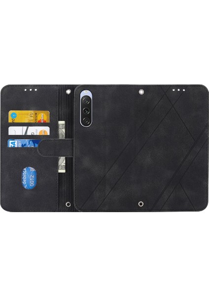 Sony Xperia 10 Iv Bilek Kayışı Için Filp Durumda El Cüzdan Kickstand Kredi (Yurt Dışından) fırsatları