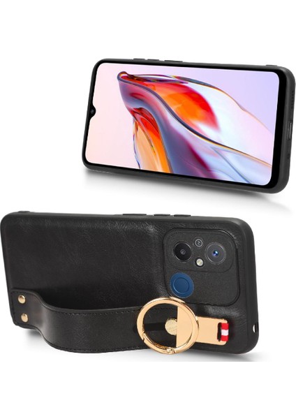 Xiaomi Redmi 12C Uyumluluk Bilek Kayışı Premium Pu Deri Için Kılıf (Yurt Dışından)