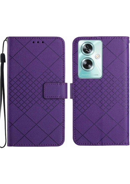 Oppo A79 5g Kart Yuvası Için Flip Case El Kayışı ile Manyetik Kapak Standı (Yurt Dışından)