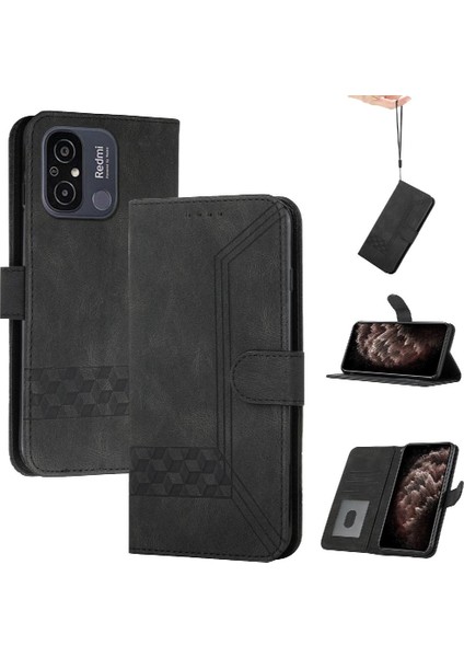 Kullanışlı Stand Özelliği ile Xiaomi Redmi 12C Cüzdan Kılıf Pu Deri Kart Kapak ile Uyumlu (Yurt Dışından)