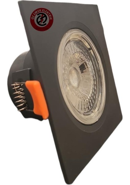 6 Watt 6W Cob LED Spot Siyah Kasa Kare Beyaz Işık