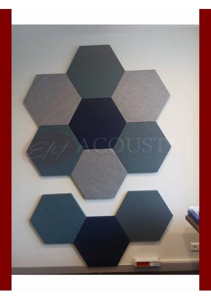 Hexagon 2 Akustik Kumaş Kaplı Panel 7 Adet 30 cm Kısa Kenar fiyatları