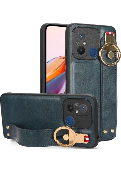 Xiaomi Redmi 12C Uyumluluk Bilek Kayışı Premium Pu Deri Için Kılıf (Yurt Dışından)