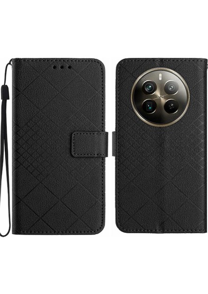 Realme Için Flip Case 12 Pro Artı Kart Yuvası Standı Cüzdan Pu Deri Kapak (Yurt Dışından)