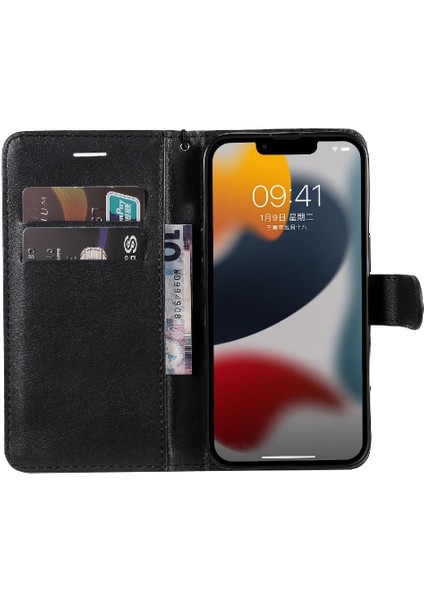 Kart Yuvası ile iphone 14 Için Flip Case Artı Yüksek Kaliteli Deri Klasik (Yurt Dışından)