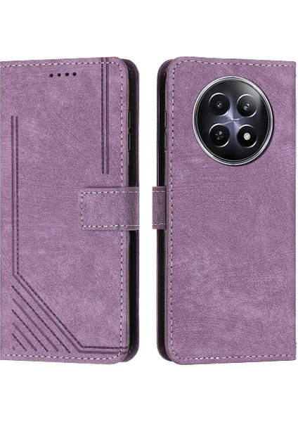 Realme 12 5g Darbeye Kapak Kapak Yan Toka Kart Ekleme Için Kılıf (Yurt Dışından)