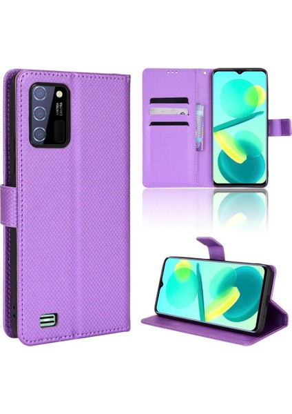 Oukitel C25 Manyetik Cüzdan Kapak Için Kılıf Kickstand Kart Tutucu (Yurt Dışından)