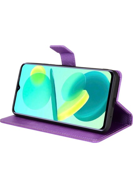 Oukitel C25 Manyetik Cüzdan Kapak Için Kılıf Kickstand Kart Tutucu (Yurt Dışından)