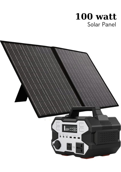 Taşınabilir Güneş Paneli Katlanabilir 100W 18V 5.5A Pv Modülü Güç Istasyonu Çift Yüzlü Monokristal Güneş Pili