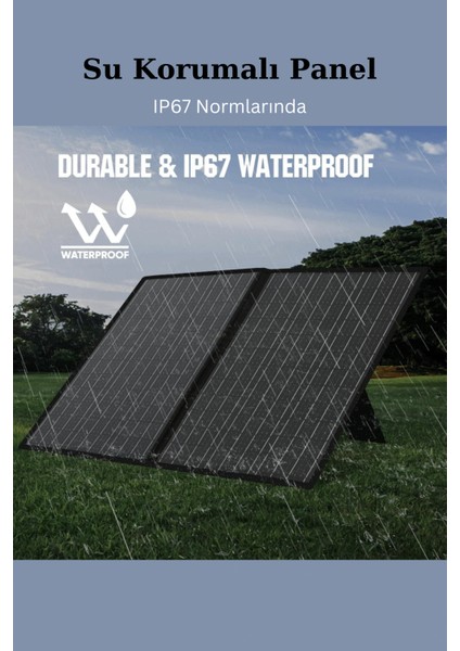 Taşınabilir Güneş Paneli Katlanabilir 100W 18V 5.5A Pv Modülü Güç Istasyonu Çift Yüzlü Monokristal Güneş Pili