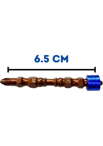 3 Adet Çift Yönlü Çelik Mıknatıslı Bits Uç S2 Çelik Matkap Uç