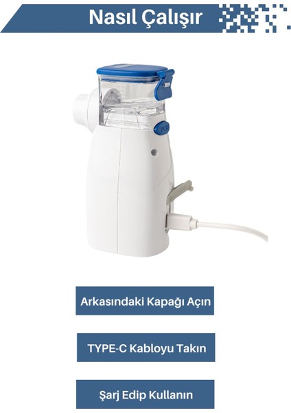Ac-4030 Şarjlı Mesh Nebulizatör Maske Ve Ağızlık Li fırsatları