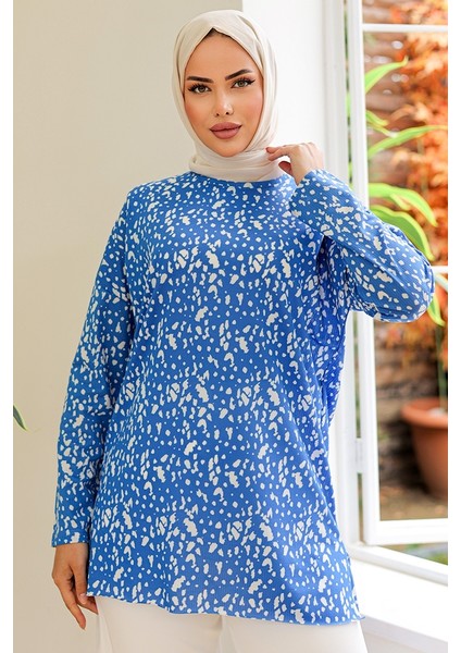 Aven Tesettür Tunik 862 - Indigo