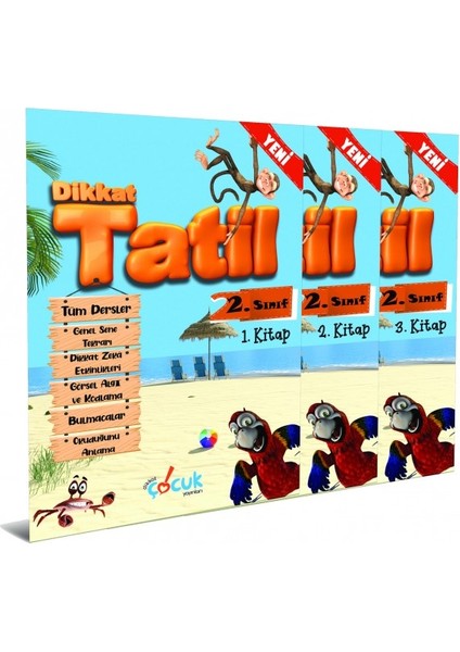 Dikkat Tatil 2. Sınıf 1. Kitap - Dikkat Tatil 2. Kitap - Dikkat Tatil 3. Kitap 3'lü Set