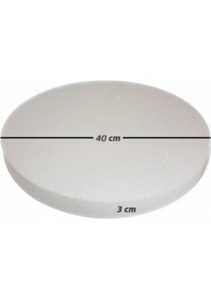 Strafor Taban Kalınlık 3cm Yuvarlak 40 cm (Tek)