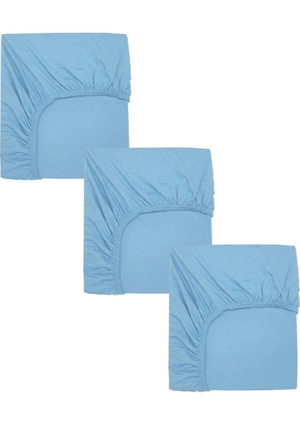 3 Adet 50 x 90 x 10 cm Anne Yanı Lastikli Penye Kumaş Bebek Çarşafı