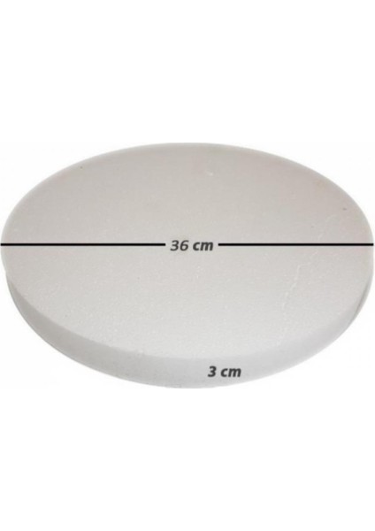 Strafor Taban Kalınlık 3cm Yuvarlak 36 cm (Tek)