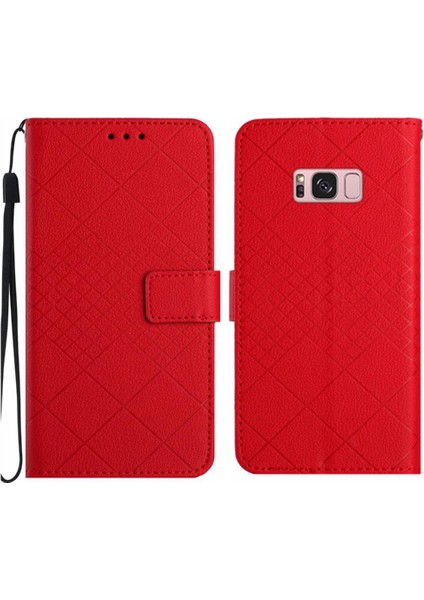 Samsung Galaxy S8 Için Flip Case Kart Yuvası Standı Manyetik Kapak Cüzdan Pu (Yurt Dışından)