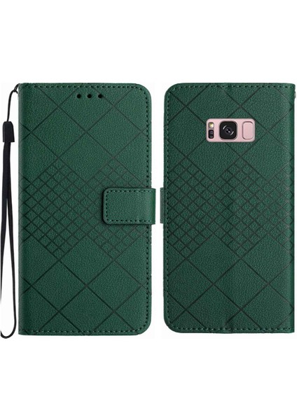 Samsung Galaxy S8 Için Flip Case Kart Yuvası Standı Manyetik Kapak Cüzdan Pu (Yurt Dışından)
