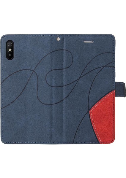 BDT Boutique Xiaomi Redmi 9A Için Kılıf Pu Deri Kart Yuvası Standı ile Folio Kılıf Çevirin (Yurt Dışından)