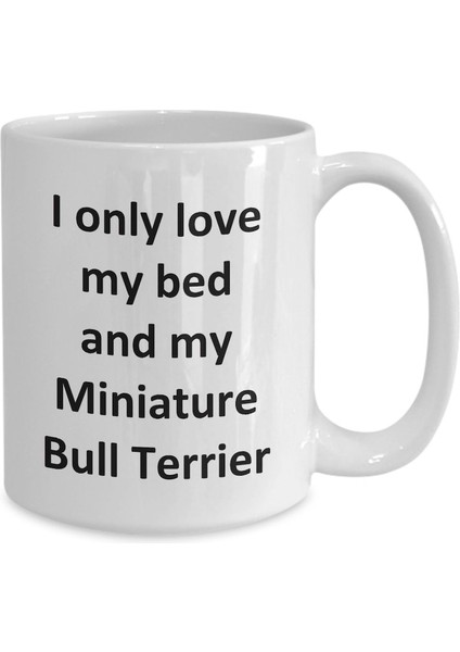 Komik Minyatür Bull Terrier Kupa - Kahve Fincanı Minyatür Bull Terrier - Ingilizce Kahve Kupa