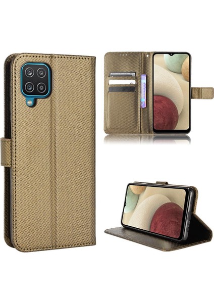 Samsung Galaxy A12 5g Kickstand Manyetik Cüzdan Kart Tutucu Kapak (Yurt Dışından)