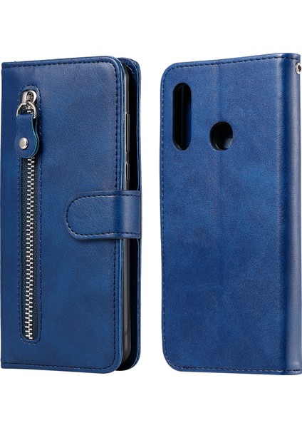 Ile Uyumlu Samsung Galaxy A70E Moda Fermuar Çevirme Deri Telefon Kılıfı Kart Tutuculu Manyetik Cüzdan Telefon Kılıfı (Yurt Dışından)