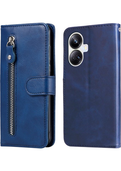 Ile Uyumlu Realme 10 Pro Plus Moda Fermuar Çevirme Deri Telefon Kılıfı Kart Tutuculu Manyetik Cüzdan Telefon Kılıfı (Yurt Dışından) fırsatları