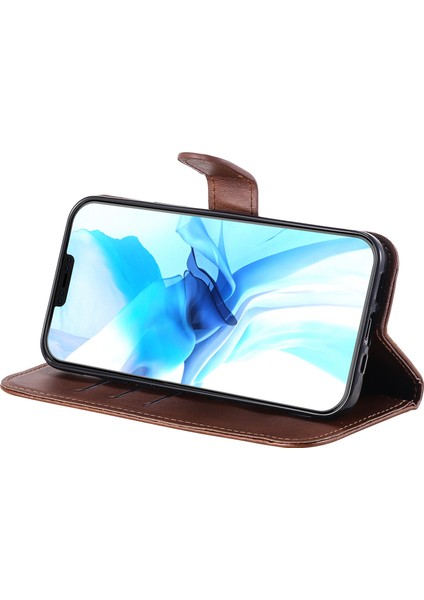 Ile Uyumlu iPhone 12/12 Pro Moda Fermuar Çevirme Deri Telefon Kılıfı Kart Tutuculu Manyetik Cüzdan Telefon Kılıfı (Yurt Dışından) indirimleri