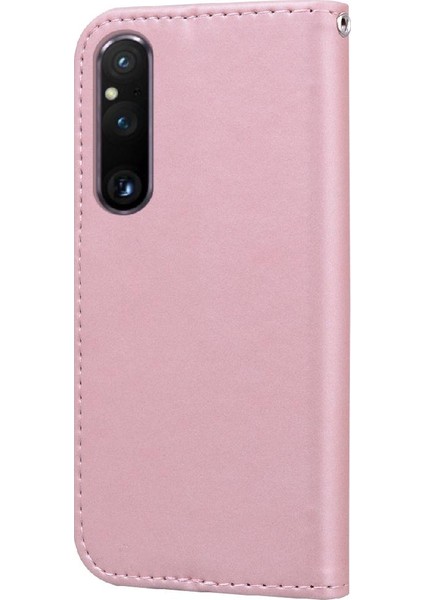 Sony Xperia 1 V Için Flip Case Basit Iş Deri Kılıf Darbeye (Yurt Dışından)