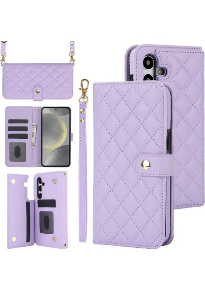 Samsung Galaxy S24 Standı Fonksiyonu Crossbody Tarzı 5 Kart ile (Yurt Dışından)
