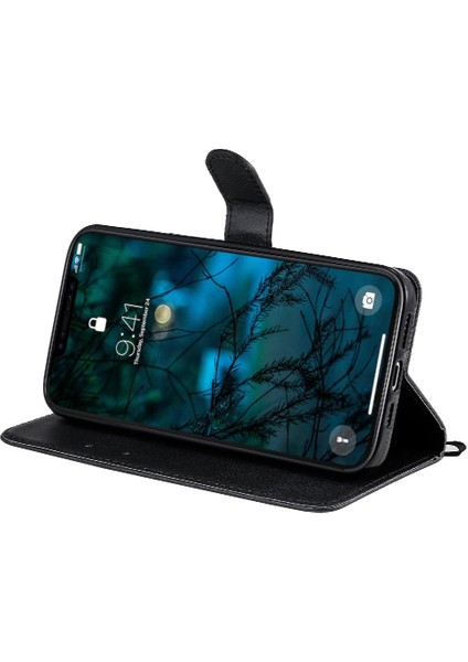 Kart Yuvası Cüzdan ile iphone 12 Pro Max Yüksek Kalite Deri Için Flip Case (Yurt Dışından)
