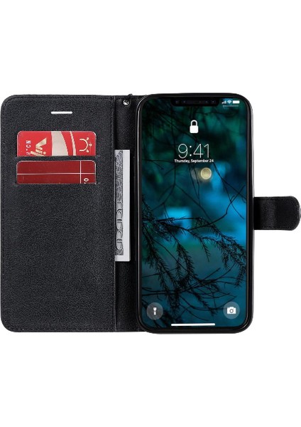 Kart Yuvası Cüzdan ile iphone 12 Pro Max Yüksek Kalite Deri Için Flip Case (Yurt Dışından)