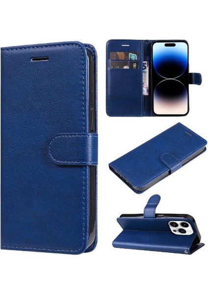 Iphone 15 Pro Için Flip Case Yüksek Kaliteli Deri Iş Cüzdan Telefon (Yurt Dışından)