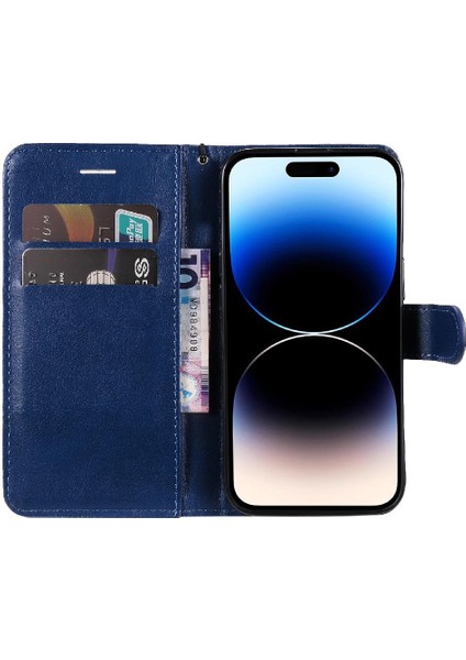 Iphone 15 Pro Için Flip Case Yüksek Kaliteli Deri Iş Cüzdan Telefon (Yurt Dışından)