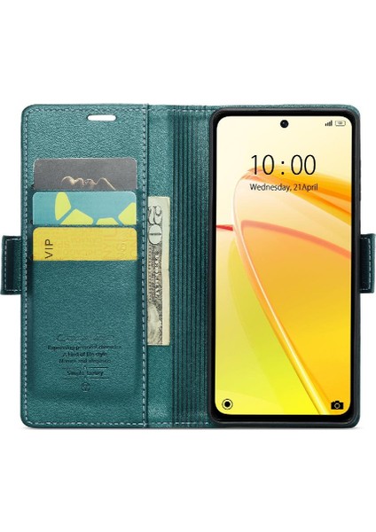 Realme C55 Cüzdan Durumda Kart Yuvası Kickstand Darbeye Dayanıklı (Yurt Dışından)