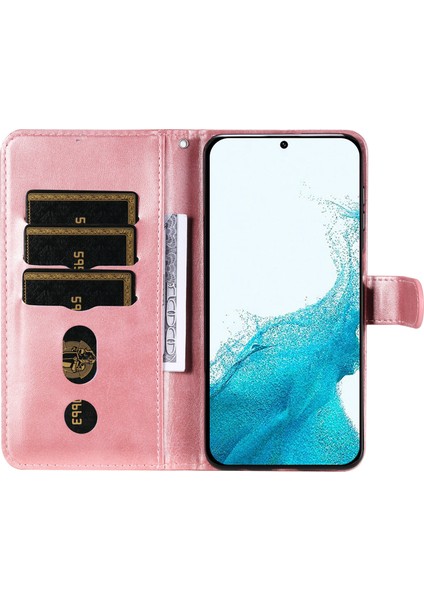 Ile Uyumlu Samsung Galaxy S24 Moda Fermuar Çevirme Deri Telefon Kılıfı Kart Tutuculu Manyetik Cüzdan Telefon Kılıfı (Yurt Dışından)