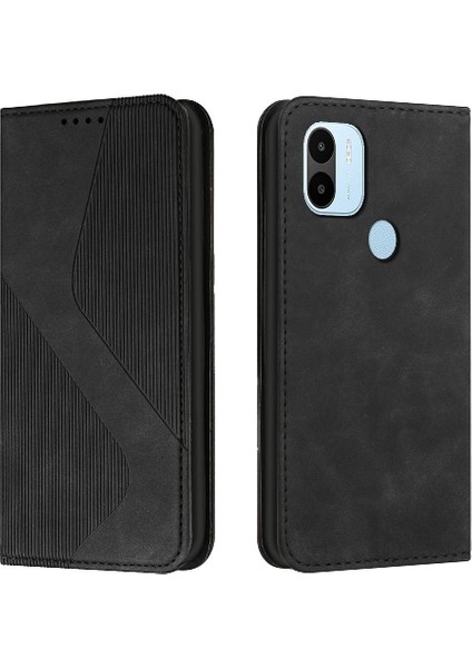 Xiaomi Redmi A1 Artı Folio Kapak Manyetik Cüzdan Kickstand Kart Pu (Yurt Dışından)