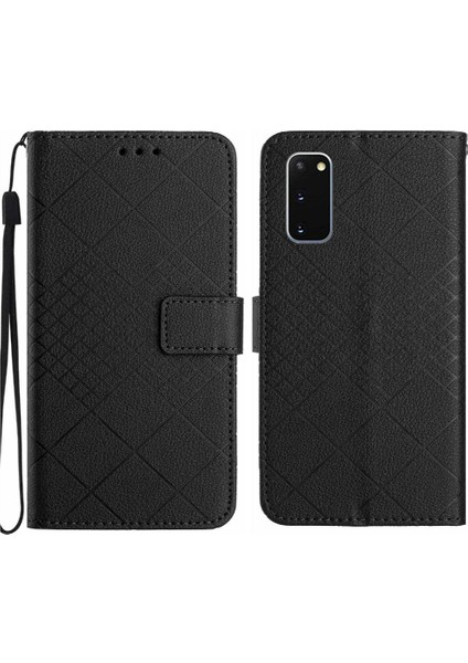 Samsung Galaxy S20 Için Flip Case Manyetik Kapak Cüzdan Pu Deri Elmas (Yurt Dışından)