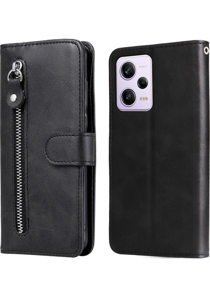 Ile Uyumlu Xiaomi Redmi Note 12 Pro 5g Moda Fermuar Çevirme Deri Telefon Kılıfı Kart Tutuculu Manyetik Cüzdan Telefon Kılıfı (Yurt Dışından) fırsatları