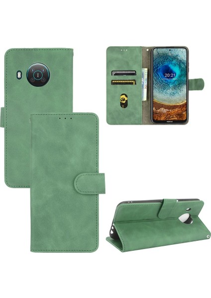 Kart ile Nokia X10 Tam Koruma Deri Folio Flip Case Için Kılıf (Yurt Dışından)