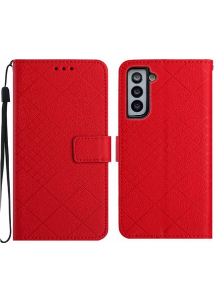Samsung Galaxy S21 Kart Yuvası Için Flip Case El Kayışı Cüzdan Pu ile Standı (Yurt Dışından)