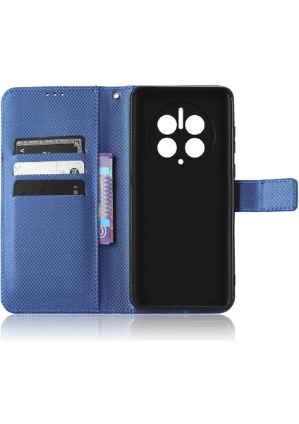 BDT Boutique Huawei Mate 50 Pro Için Kılıf Kart Tutucu Kapak Kickstand Manyetik Cüzdan (Yurt Dışından)