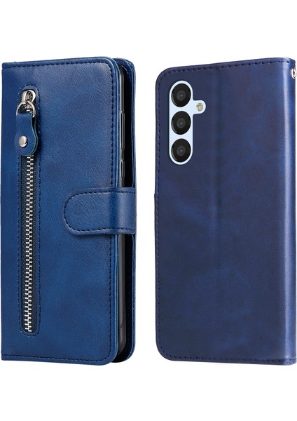 Ile Uyumlu Samsung Galaxy A54 5g Moda Fermuar Çevirme Deri Telefon Kılıfı Kart Tutuculu Manyetik Cüzdan Telefon Kılıfı (Yurt Dışından) fırsatları