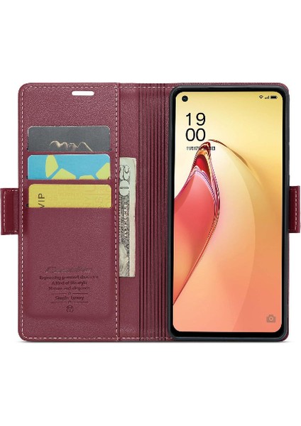 Oppo Caseme 8 Pro 5g Anti Dolandırıcılık Cüzdan Durumda Kart Yuvası Durumda (Yurt Dışından)