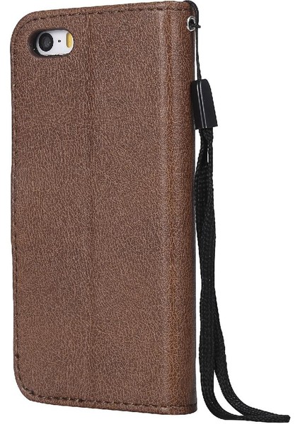 Iphone 5s Iş Cüzdan Telefon Kılıfı Için Flip Case Klasik Düz Renk (Yurt Dışından) modelleri